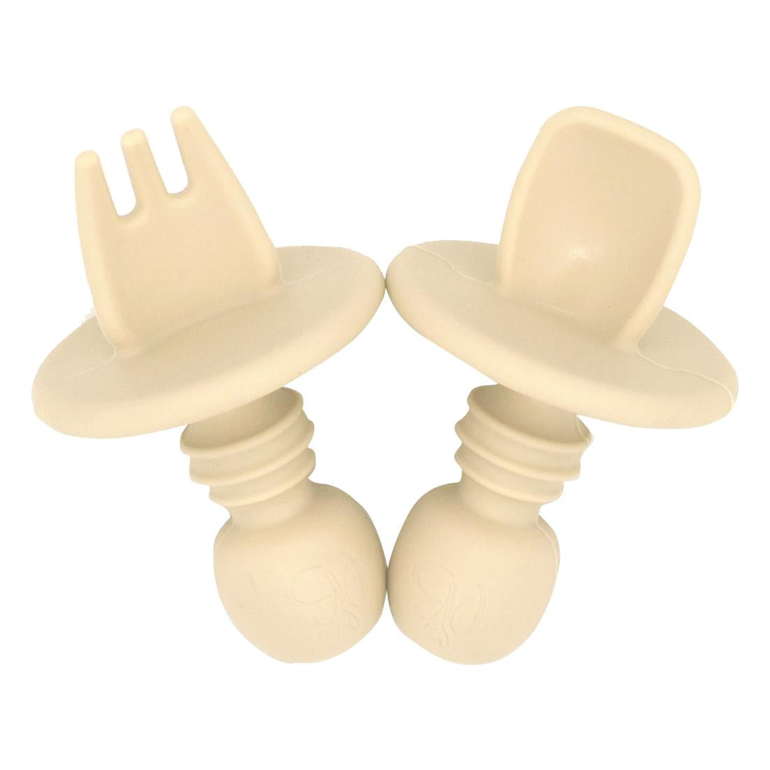 First Stage Silicone Cutlery Set (Cream)