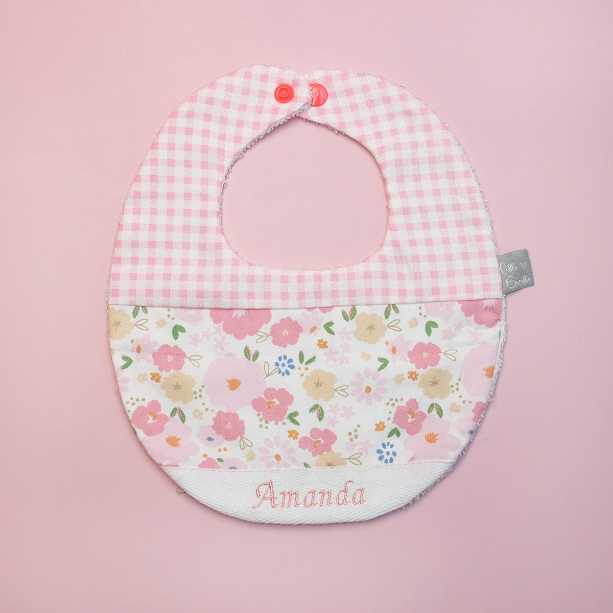 Handmade Cotton Bib (Spring Blossom x Multi Fabric)