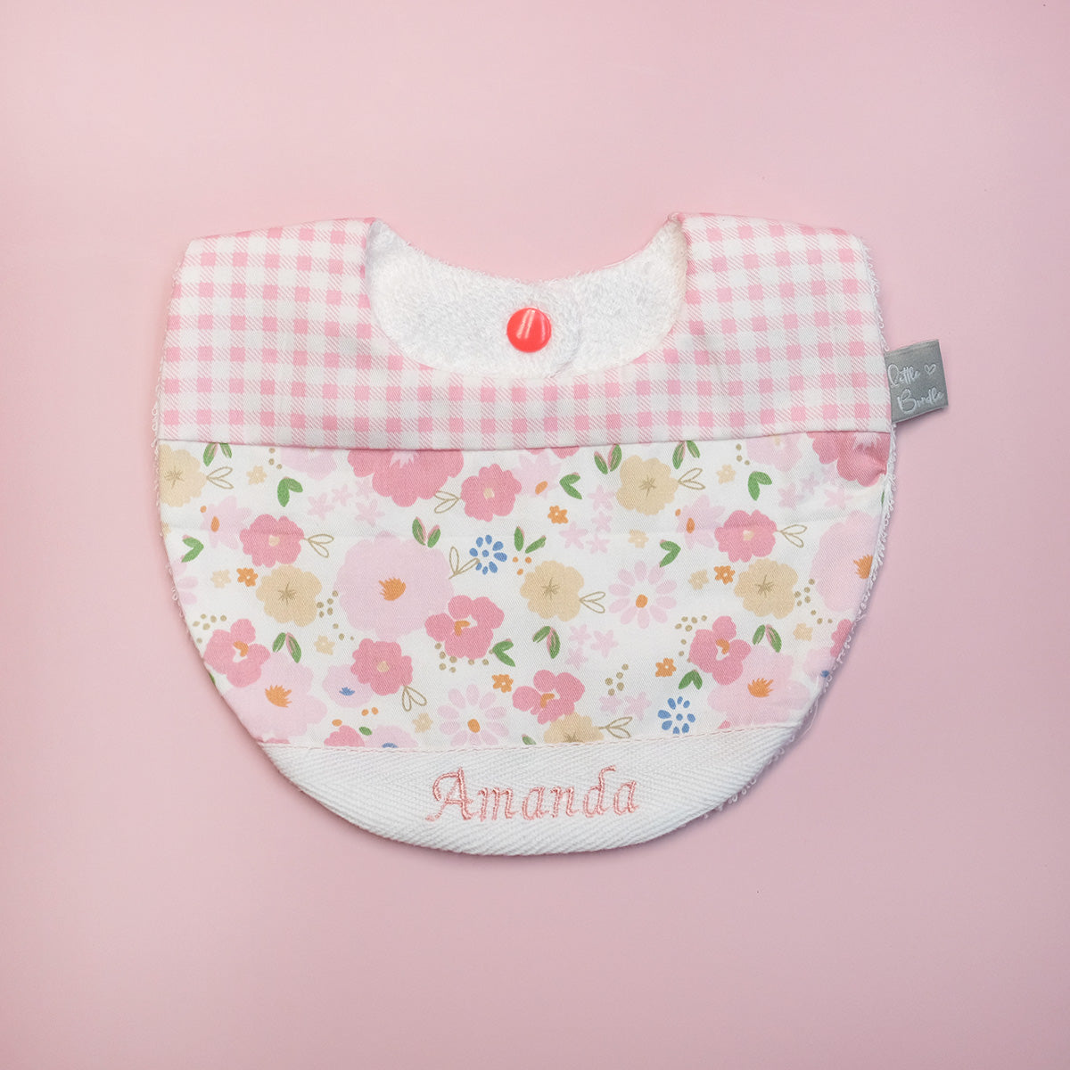 Handmade Cotton Bib (Spring Blossom x Multi Fabric)