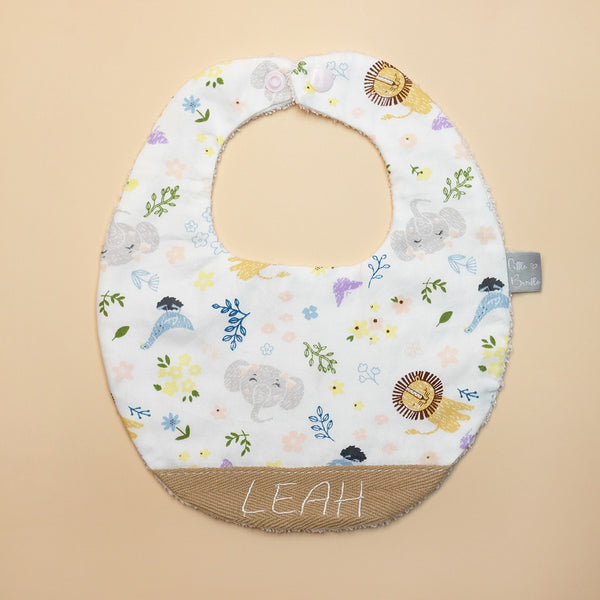 Handmade Cotton Bib (Animal Party)