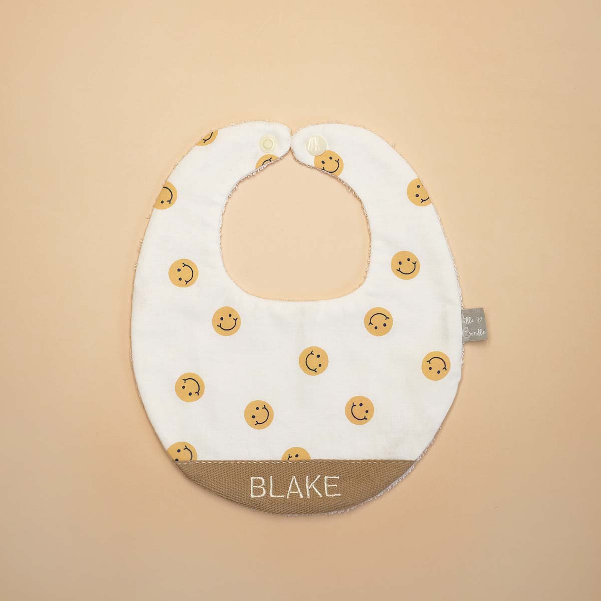 Handmade Cotton Bib (Smiley)