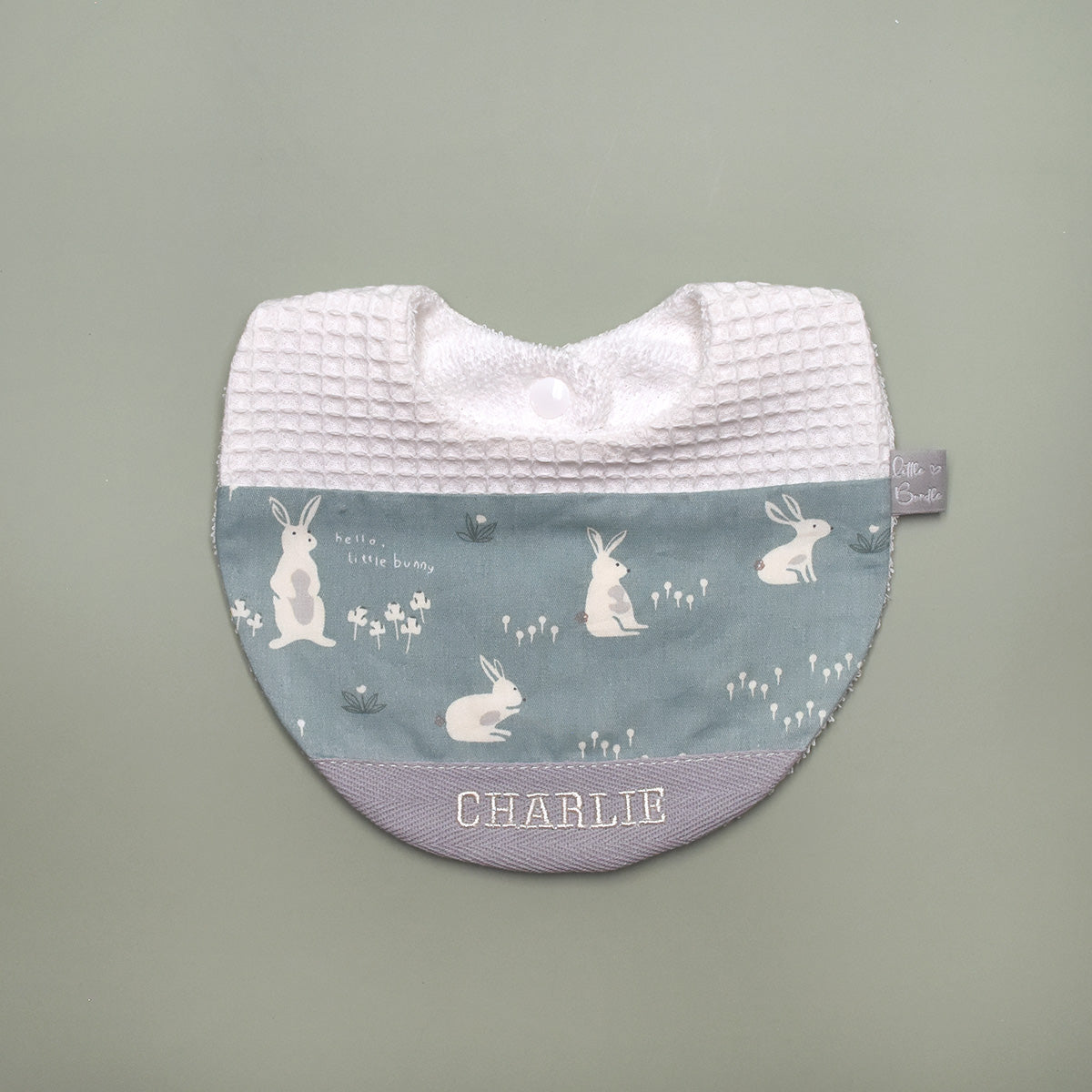 Handmade Cotton Bib (HoneyBun Green x Multi)