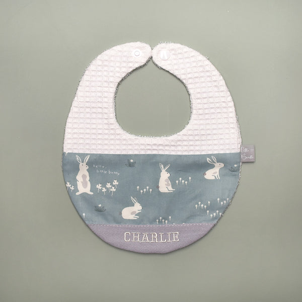 Handmade Cotton Bib (HoneyBun Green x Multi)