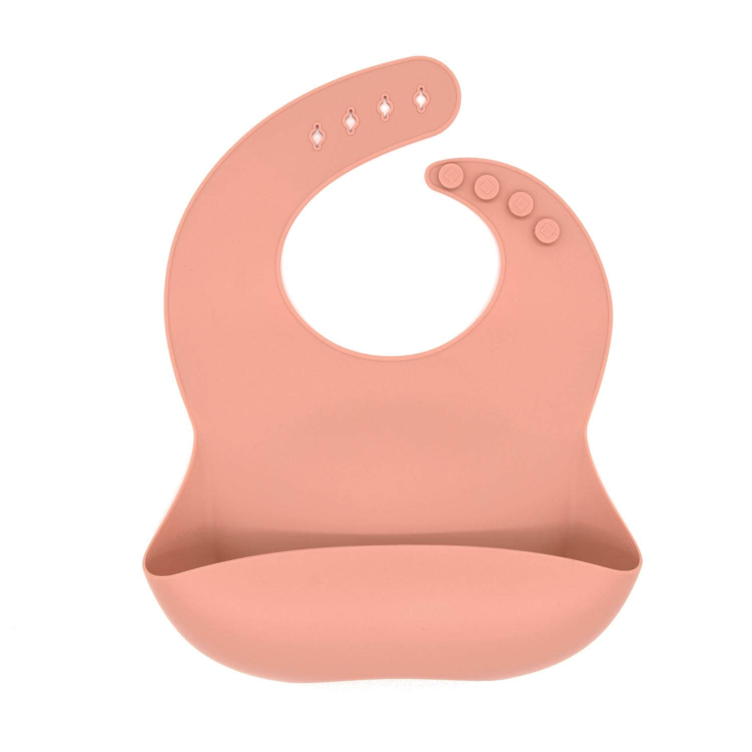 Monotone Silicone Bib (Coral)