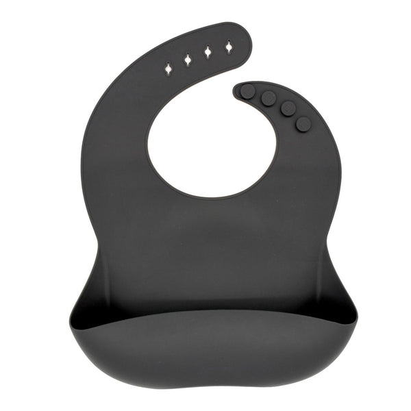 Monotone Silicone Bib (Charcoal)